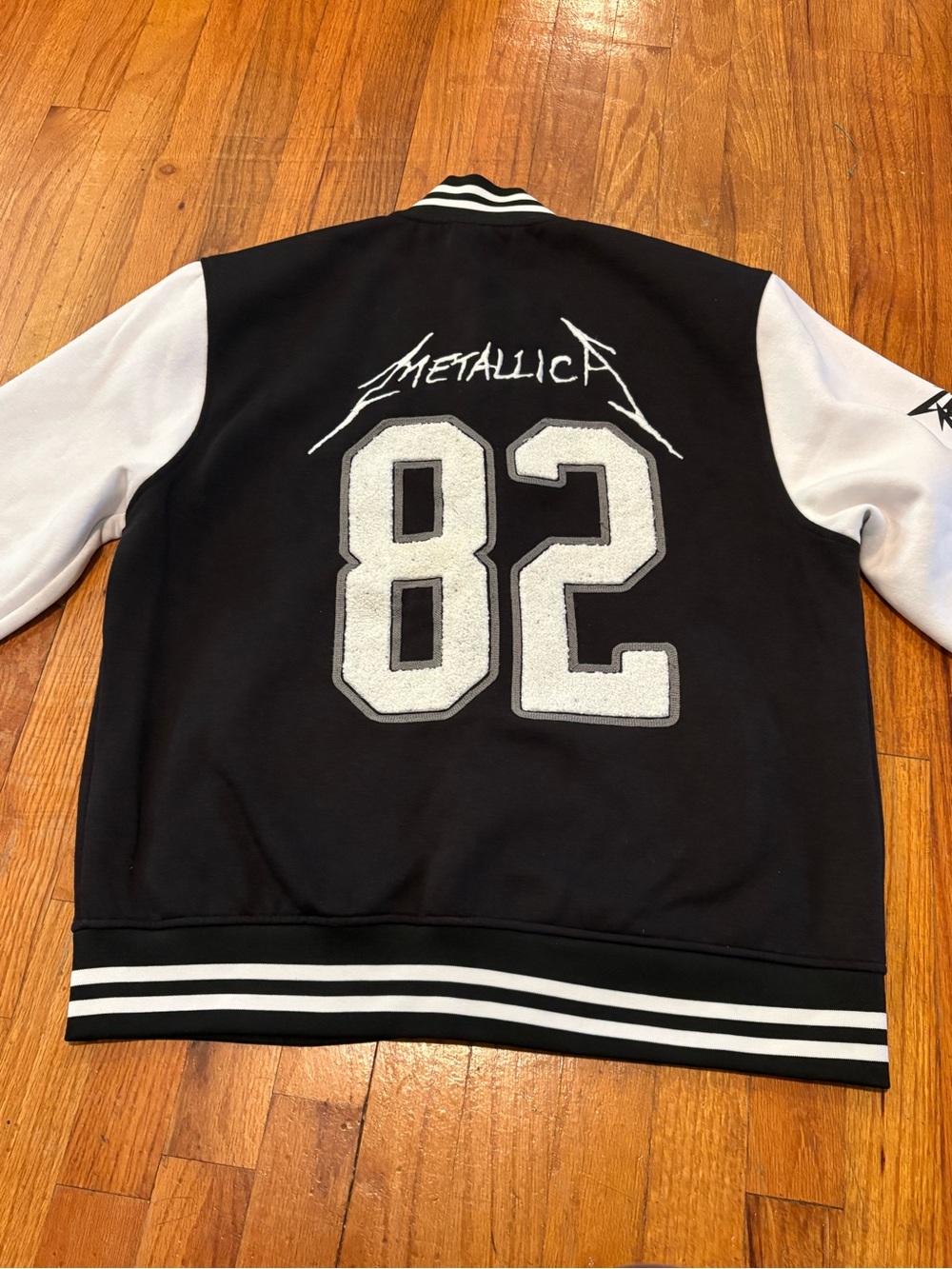 Metalica 1982 Black & White Varsity Jacket L - Picture 6 of 8